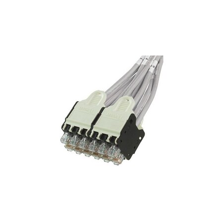 Panduit QN PLUG PACK ASMBLY, 12, PACK, IG CAT 6A STP CM/LSZH, CABLE W/WH PLUG QPPEDGBW5M